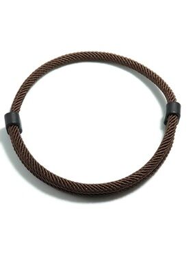 Brown Rope Twist Men's Bracelet - Minimalist Accessory